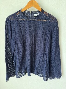 Gap Crochet Long Sleeve Top